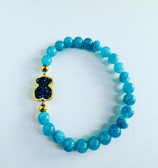 pulsera oso azul