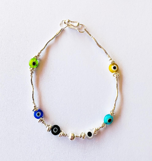 Pulsera Ojo Turco Silver 6a