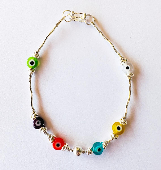 Pulsera Ojo Turco Silver 7a